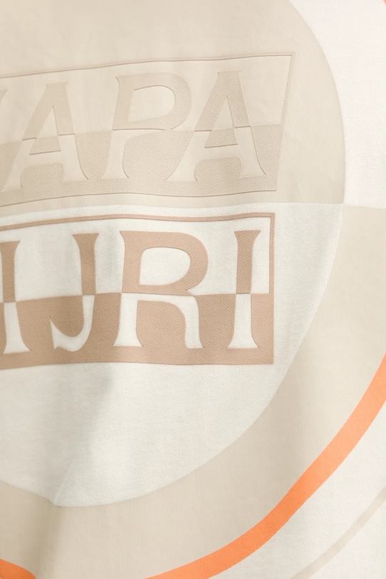 Napapijri t-shirt bawełniany S-Tusco NP0A4IEEN1J1 beżowy