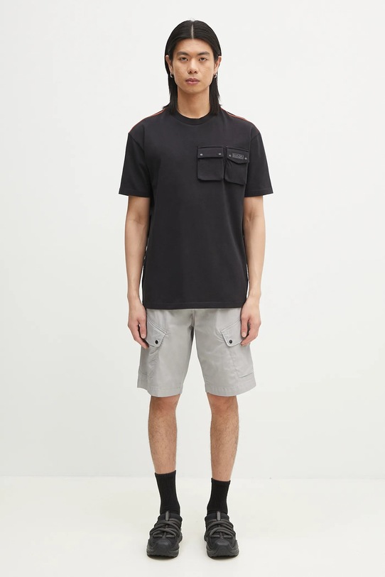 Napapijri t-shirt bawełniany S-Rivalto NP0A4IEL9411 czarny