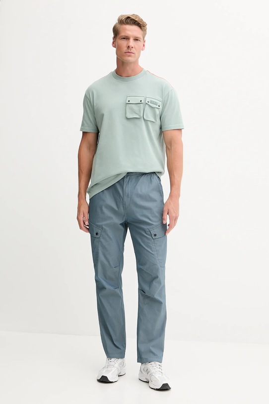 Napapijri pamut póló S-Rivalto NP0A4IELG1X1 zöld SS25