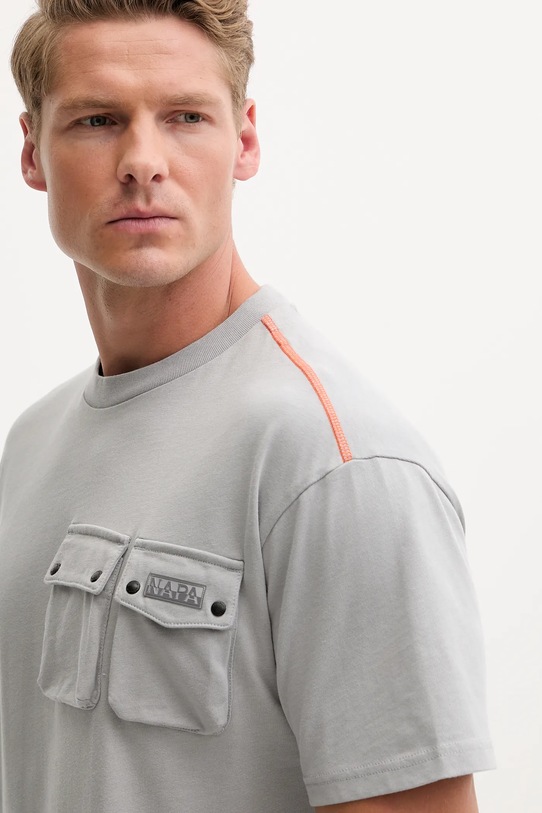 Napapijri t-shirt bawełniany S-Rivalto szary NP0A4IELH621