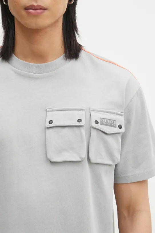 Napapijri t-shirt bawełniany S-Rivalto szary NP0A4IELH621