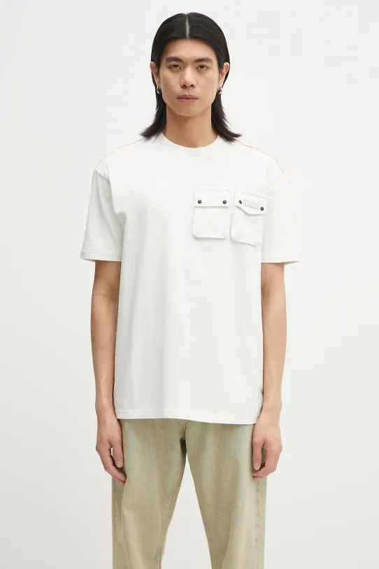 Хлопковая футболка Napapijri S-Rivalto печать белый NP0A4IELN1A1