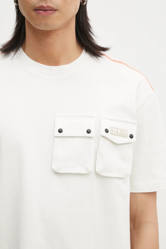 Хлопковая футболка Napapijri S-Rivalto белый NP0A4IELN1A1
