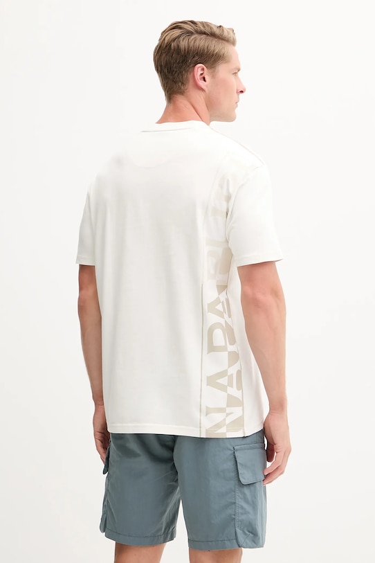 Ρούχα Βαμβακερό μπλουζάκι Napapijri S-Rivalto NP0A4IELN1A1 μπεζ