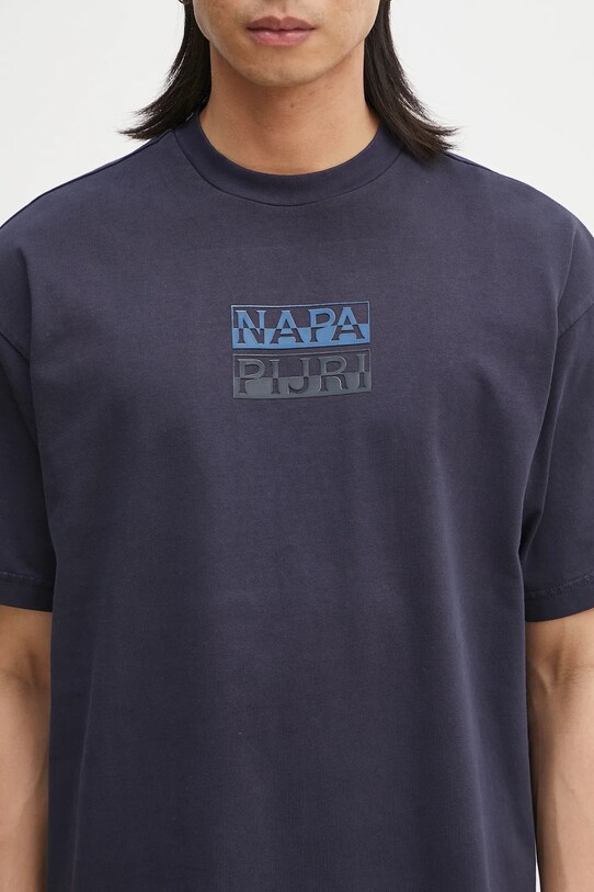 Napapijri tricou din bumbac S-Cortona bleumarin NP0A4ILQ1761