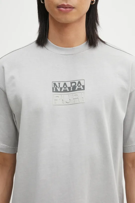 Napapijri t-shirt in cotone S-Cortona grigio NP0A4ILQH621