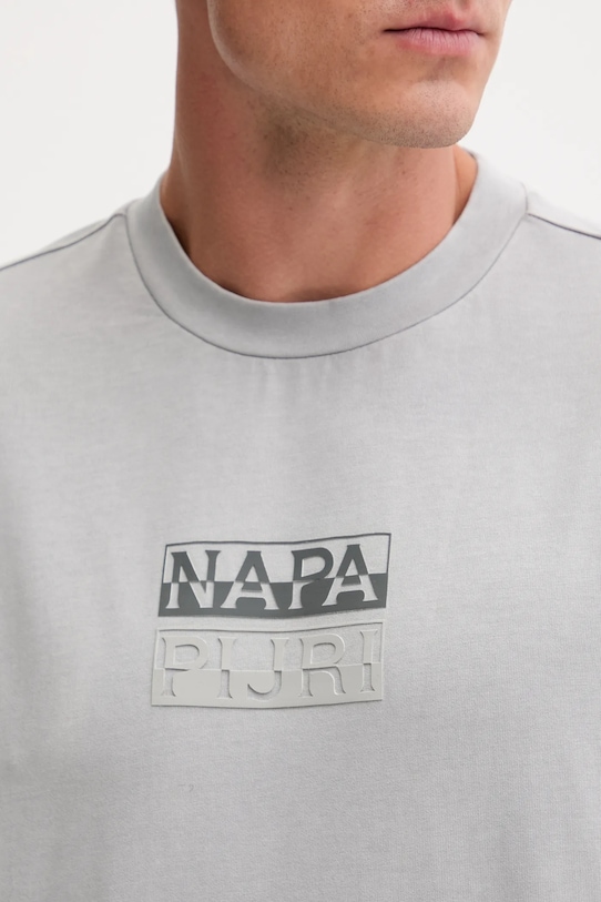 Napapijri t-shirt bawełniany S-Cortona NP0A4ILQH621 szary