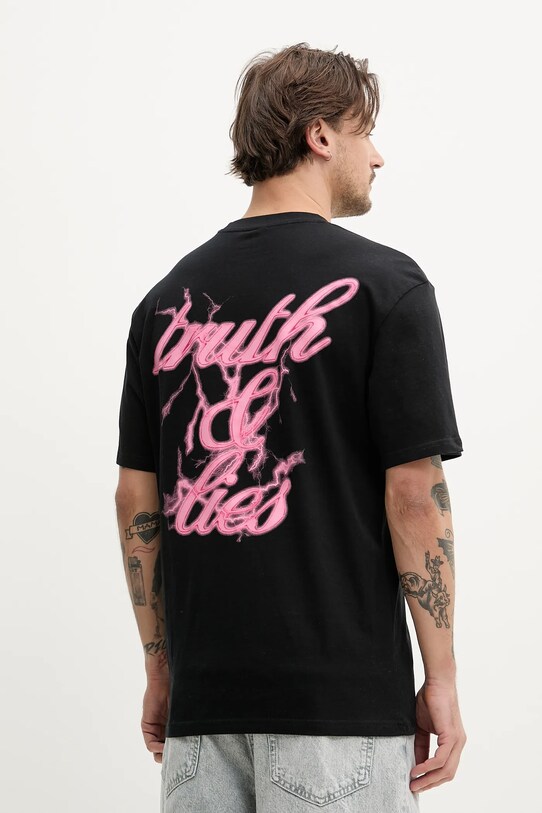 Karl Kani t-shirt bawełniany nadruk czarny 60300333