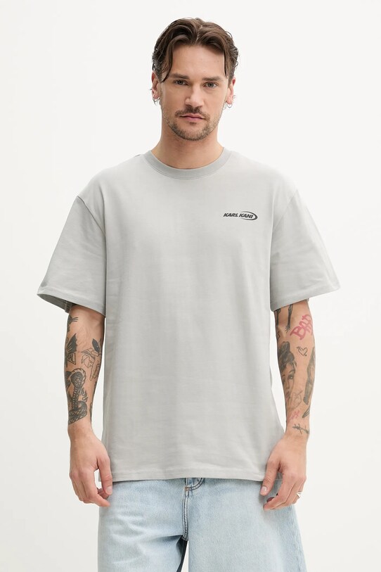 Karl Kani t-shirt bawełniany nadruk szary 60300348
