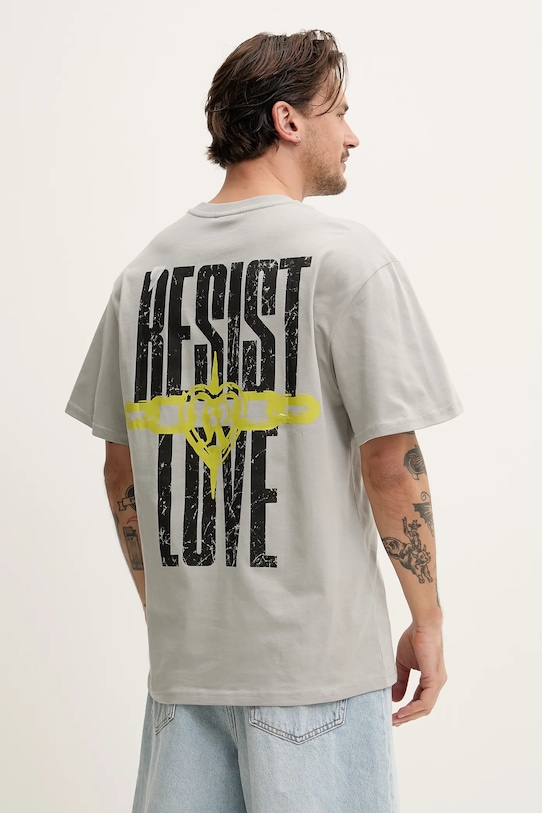 Karl Kani tricou din bumbac 60300348 gri SS25