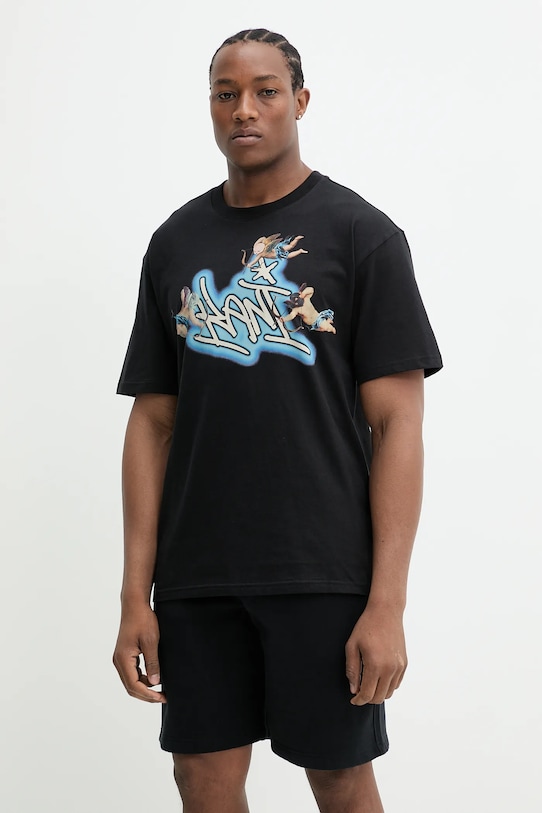 Karl Kani t-shirt bawełniany nadruk czarny 60300352