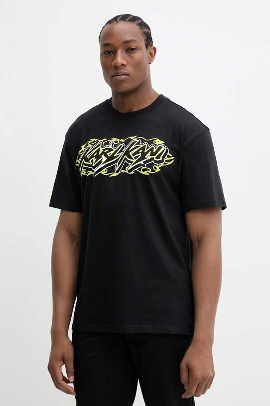 Karl Kani tricou din bumbac print negru 60300355