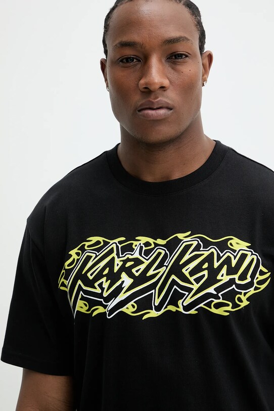 Karl Kani tricou din bumbac negru 60300355