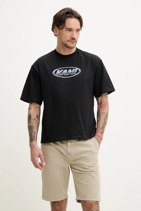 Karl Kani t-shirt bawełniany nadruk czarny 60300358