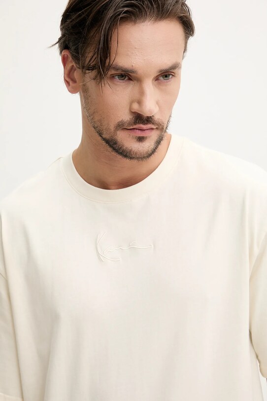 Бавовняна футболка Karl Kani бежевий 60300336