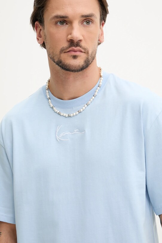 Bavlněné tričko Karl Kani modrá 60300338