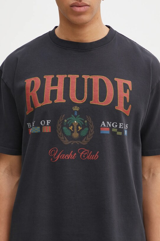 Pamučna majica RHUDE Bay Of Angels siva RHPS25TT01012