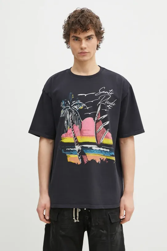 RHUDE t-shirt in cotone Saint-Rhude rilassato grigio RHPS25TT04012