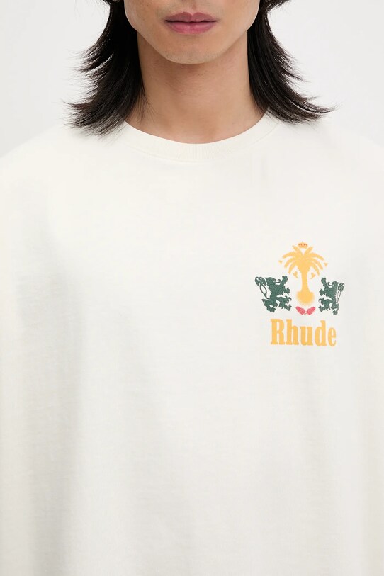 RHUDE t-shirt bawełniany Tabaco beżowy RHSS25TT09012