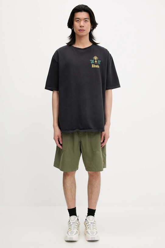 RHUDE t-shirt bawełniany Tabaco RHSS25TT09012 czarny