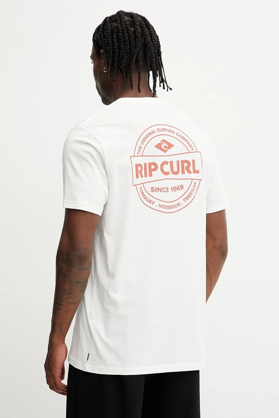 Одяг Бавовняна футболка Rip Curl 0MKMTE бежевий