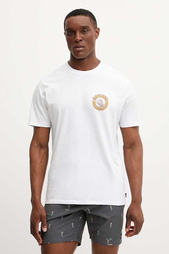 Bavlněné tričko Rip Curl 0OEMTE bílá SS25