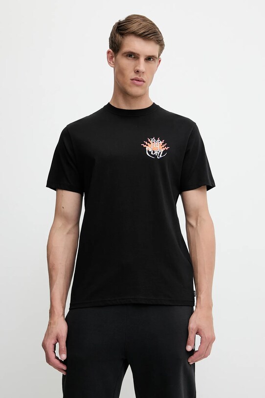 Odzież Rip Curl t-shirt bawełniany DAZED 0OFMTE czarny