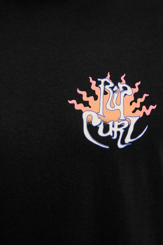 Βαμβακερό μπλουζάκι Rip Curl DAZED 0OFMTE μαύρο