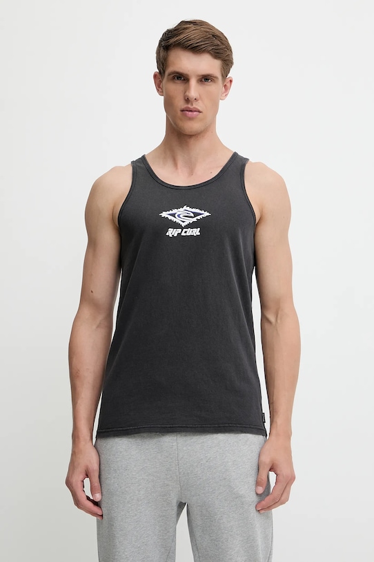 Βαμβακερό μπλουζάκι Rip Curl RAW ENERGY βαμβάκι γκρί 0OKMTE