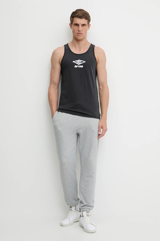 Βαμβακερό μπλουζάκι Rip Curl RAW ENERGY 0OKMTE γκρί SS25