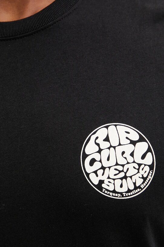 Rip Curl tricou din bumbac WETTIE ICON 0QAMTE negru