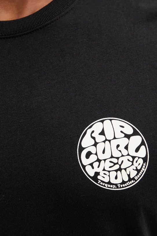 Rip Curl tricou din bumbac WETTIE ICON 0QAMTE negru