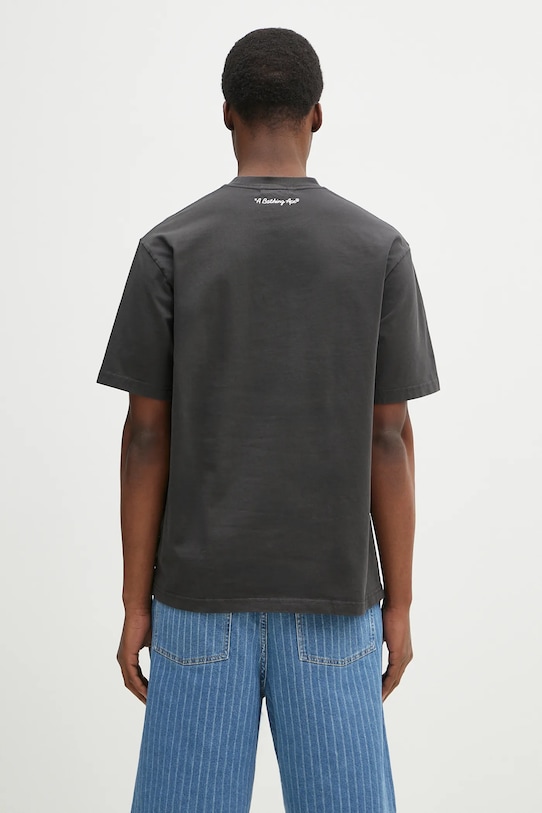 Clothing A Bathing Ape cotton t-shirt Garment Dye Shark Relaxed Fit 1K80109316 black