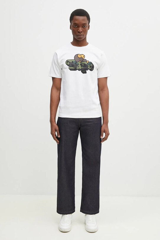 A Bathing Ape t-shirt in cotone 1St Camo Milo On Bape 2K80110005 bianco