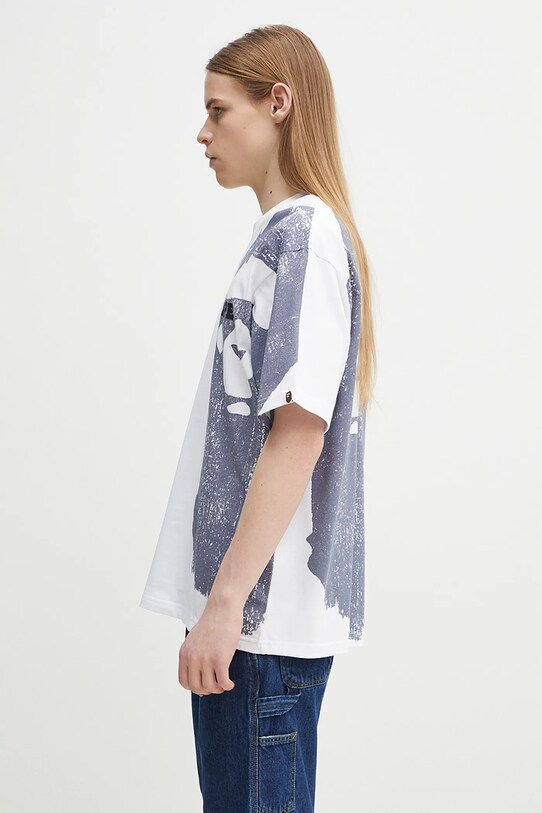 Хлопковая футболка A Bathing Ape Water Print College 1L30109339 белый SS25
