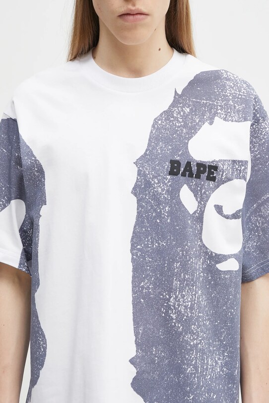 A Bathing Ape cotton t-shirt Water Print College white 1L30109339