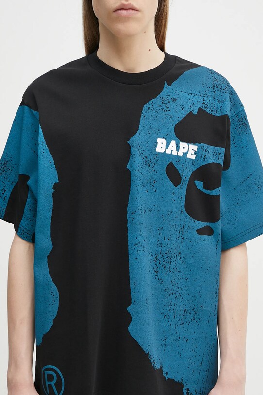 A Bathing Ape t-shirt bawełniany Water Print College czarny 1L30109339