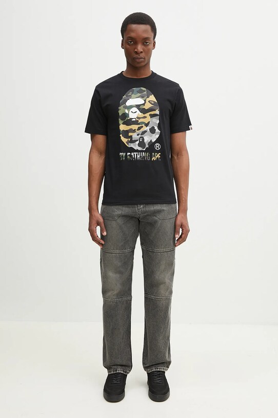 A Bathing Ape t-shirt in cotone 1St Camo Crazy By Bathing Ape 1L30110017 nero