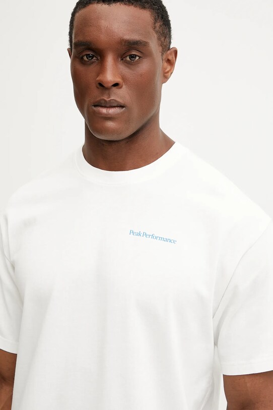 Peak Performance tricou din bumbac alb G80587