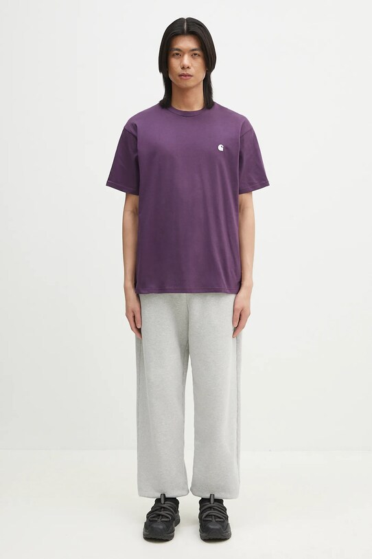 Bavlněné tričko Carhartt WIP S/S Madison T-Shirt I033000.2RPXX fialová