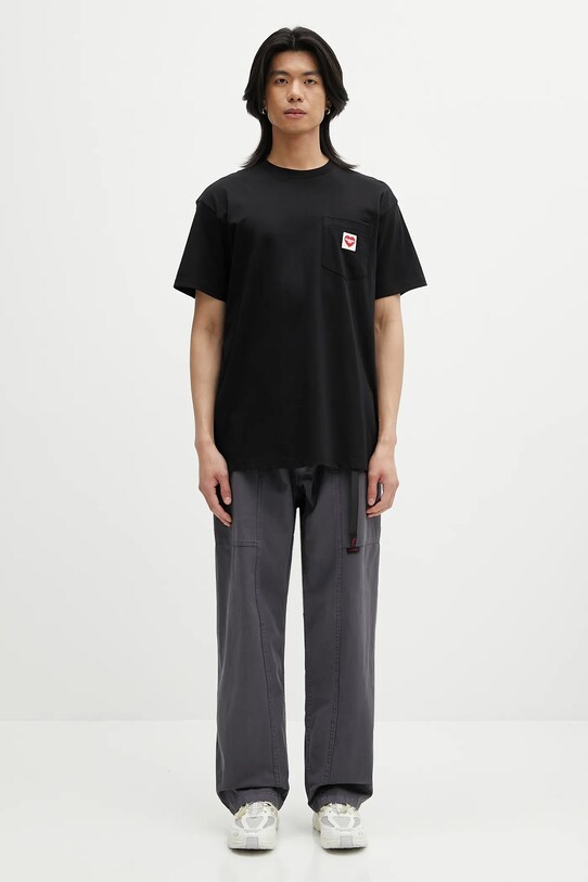 Хлопковая футболка Carhartt WIP S/S Pocket Heart T-Shirt I032128.1V2XX чёрный