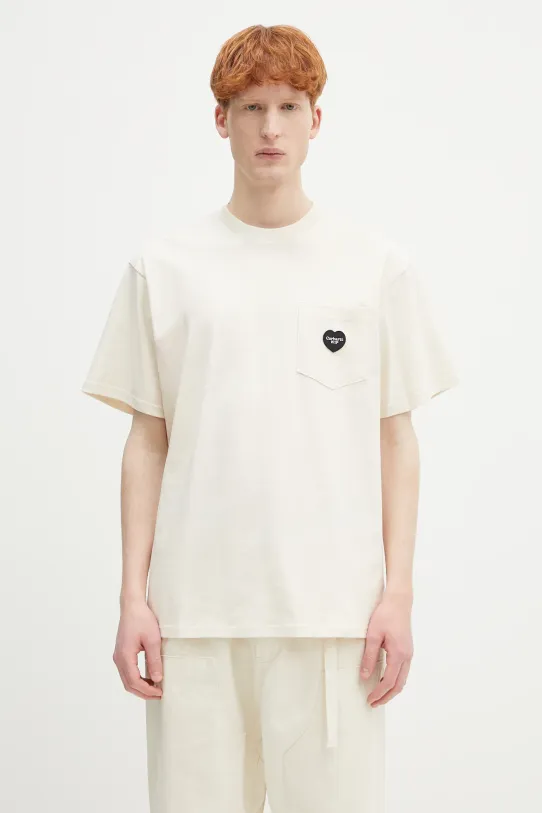 Хлопковая футболка Carhartt WIP S/S Ingo Pocket T-Shirt хлопок бежевый I034486.32MXX