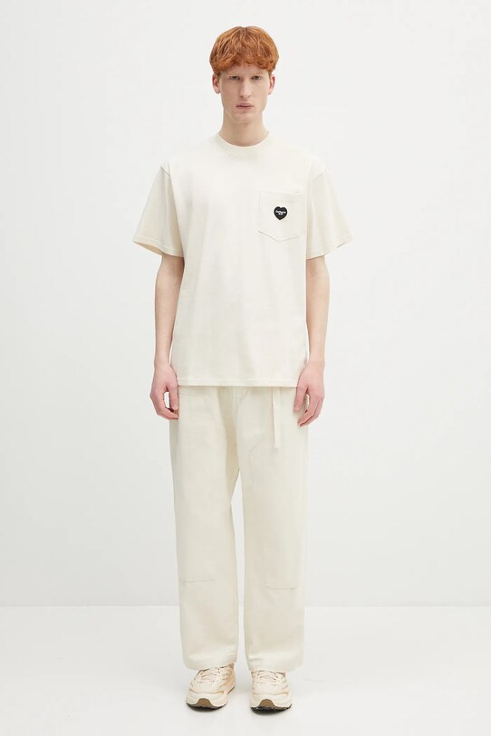 Хлопковая футболка Carhartt WIP S/S Ingo Pocket T-Shirt I034486.32MXX бежевый