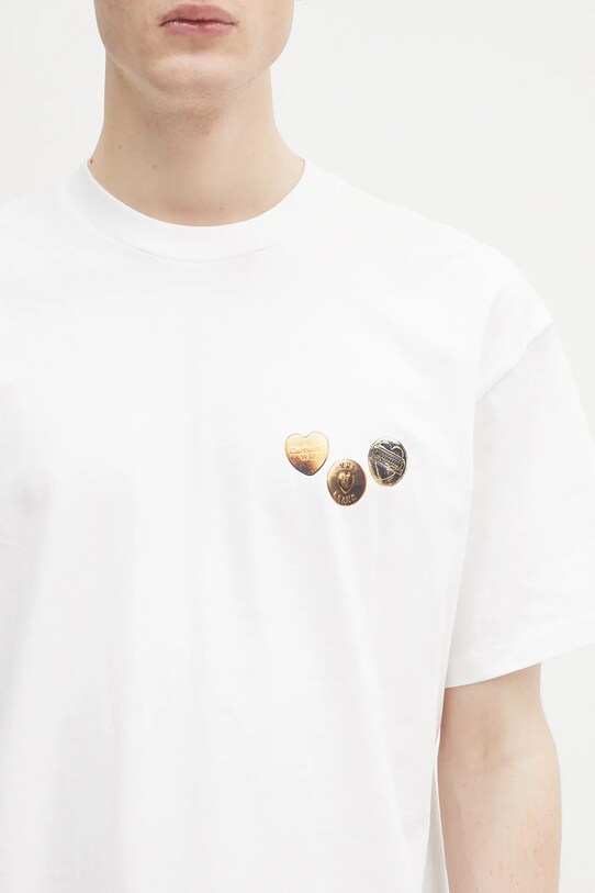 Carhartt WIP cotton t-shirt S/S Button T-Shirt white I034658.02XX