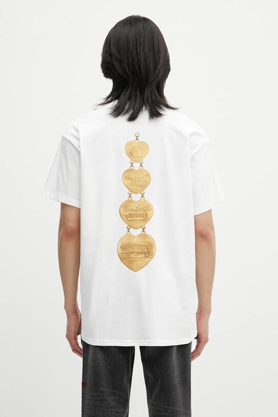 Odjeća Pamučna majica Carhartt WIP S/S Hartt Chain T-Shirt I034663.02XX bijela