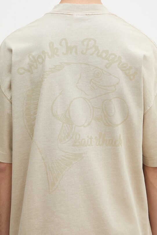 Carhartt WIP tricou din bumbac S/S Bait Shack T-Shirt I034660.G1GD bej