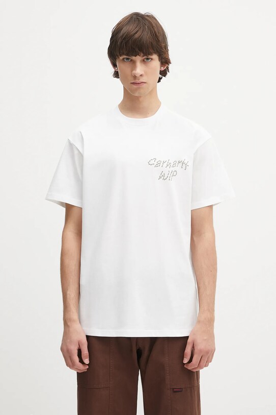Carhartt WIP tricou din bumbac S/S Sunflower T-Shirt print alb I034661.02XX