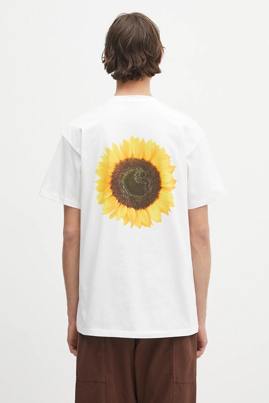 Îmbrăcăminte Carhartt WIP tricou din bumbac S/S Sunflower T-Shirt I034661.02XX alb