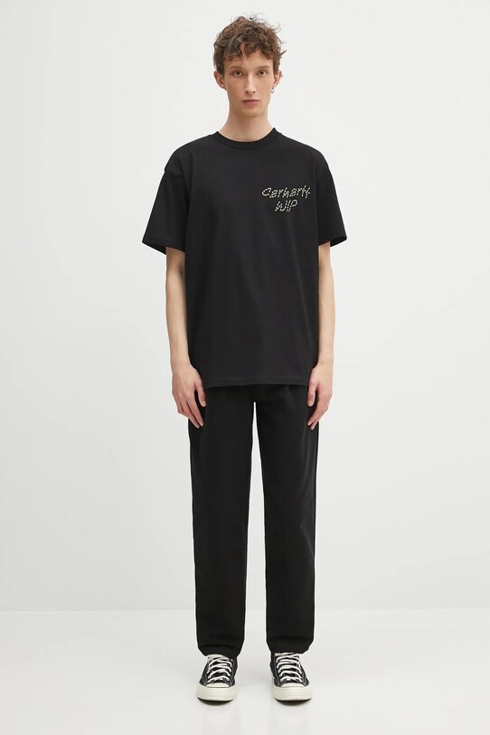 Хлопковая футболка Carhartt WIP S/S Sunflower T-Shirt I034661.89XX чёрный