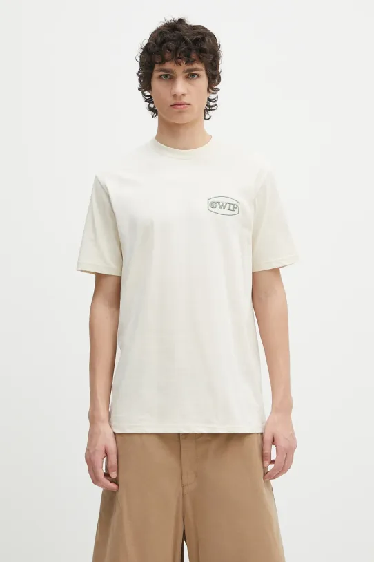 Хлопковая футболка Carhartt WIP S/S Lay Up T-Shirt хлопок бежевый I034765.2XPXX